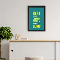 eCraftIndia The Best View Motivational Quotes Printed Framed Wall Art Wall Art-image-91