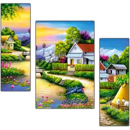 PnF Green & Red 3 Piece Wooden Wall Art-image-48