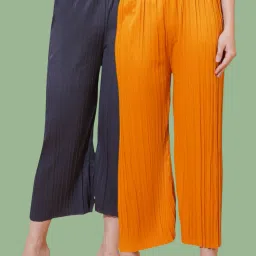 Women Regular Fit Multicolor Polyester Trousers-image-31