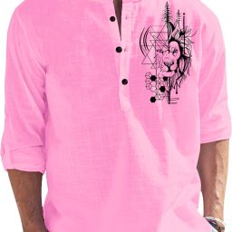 Men Printed Cotton Blend Straight Kurta-image-96