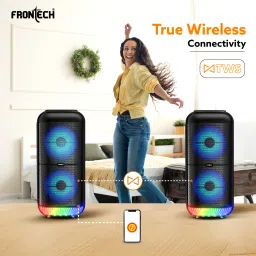 Frontech TWS Wireless Bluetooth 5.0 Trolley Speaker with System |RGB | USB 22 W Bluetooth Party Speaker image 2