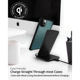 RAEGR Arc 700 15W Wireless Charger for iOS and Android (Qi Certified, Over Voltage Protection, Black) image 4