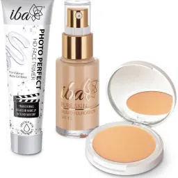 Foundation + Compact + Primer Face Makeup Combo (Natural Beige)-22