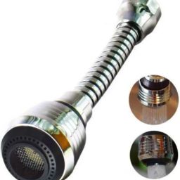 360 Degree Turbo Flex Faucet Water Extender Multiple use in Kitchen Tap Extension Water Saving Sprinkler, Adjustable Head Nozzle (Pack of 1) Spout Faucet-image-1