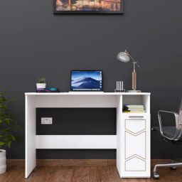 mintwud from pepperfry Aster Study Table In White Colour-picture-6