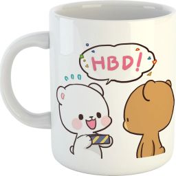 Couples Emotion Milk and Mocha Birthday Special Cute Bear Ceremics for Couples | Best Gift for Anniversary , Birthday | Ceramic Coffee Ceramic Coffee Mug-image-0