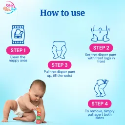 kiddysoft Soft & Comfortable Baby Pant Diapers - S image 4