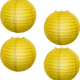 reiki crystal products Lantern Paper Lamp Paper Ball Lamp Shade for Decoration at Diwali Party Birthday Yellow Paper Hanging Lantern-picture-39
