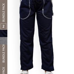 IndiWeaves Girls Pack Of 2 Fleece Track Pants-image-19