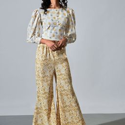 RAISIN Printed Top With Flared Pants-14