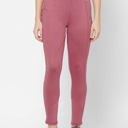 MAYSIXTY Womens Red Polyester Solid Slim Tights-image-21