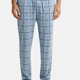 Jockey Men Blue Checked Lounge Pants-image-77