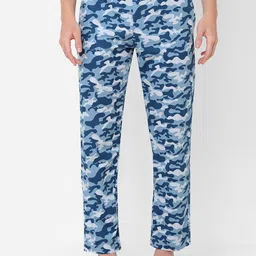 URBAN SCOTTISH Men Camouflage Printed Pure Cotton Lounge Pants-image-85