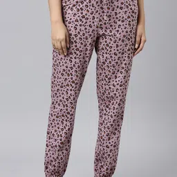 Go Colors Women Printed Relaxed-Fit Lightweight Cotton Lounge Pants-image-46