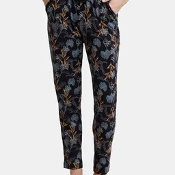 Jockey Micro Modal Cotton Relaxed Fit Printed Pyjama with Lace Trim on Pockets-image-14