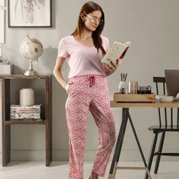 Van Heusen Women Geo Basic Printed Functional Pocket Ultra Soft Lounge Pyjama-18