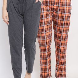 Kanvin Women Pack Of 2 Pure Cotton Lounge Pants-image-83
