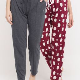 Kanvin Women Pack Of 2 Pure Cotton Lounge Pants-image-77