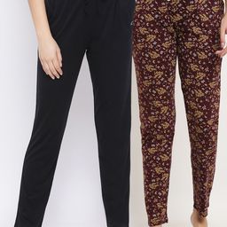 Kanvin Women Pack Of 2 Pure Cotton Lounge Pants-image-89