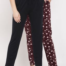 Kanvin Women Pack Of 2 Pure Cotton Lounge Pants-image-100