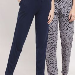 Kanvin Women Pack Of 2 Pure Cotton Lounge Pants-image-94