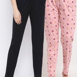 Kanvin Women Pack Of 2 Pure Cotton Lounge Pants-image-92