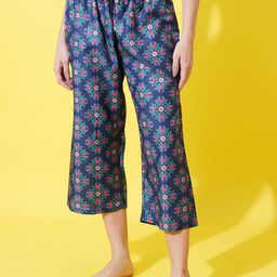 FFLIRTYGO Women Printed Mid-Rise Lounge Pants-image-43