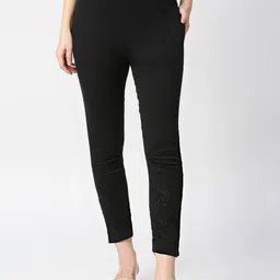 Indiankala4u Women Skinny Fit Cotton Cigarette Trousers-picture-18