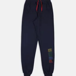 Puma Boys Blue Printed Cotton Joggers-image-89