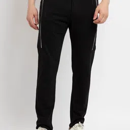 Status Quo Men Black Solid Track Pants-image-42