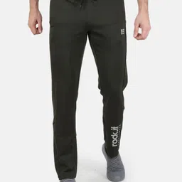 rock.it Men Olive Green Printed Track Pants-image-23
