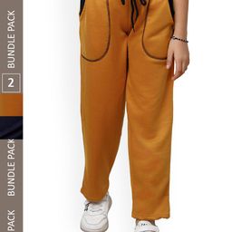 IndiWeaves Girls Pack Of 2 Mid-Rise Track Pants-picture-36