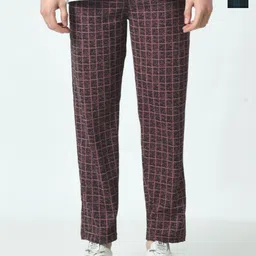 BAESD Men Pack Of 2 Checked Mid Rise Track Pants-7