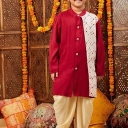 Stylo Bug Boys Geometric Printed Regular Kurta with Dhoti Pants-41