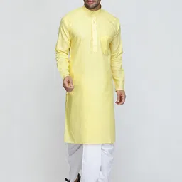 ROYAL KURTA Mandarin Collar Pure Cotton Kurta with Dhoti Pants-image-38