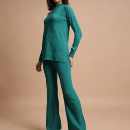 Tokyo Talkies Relaxed Fit Sweater With Wide Leg Trousers-image-73