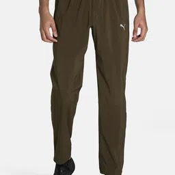 Puma Men Olive Green Tapered Woven Regular Fit Track Pants-image-75