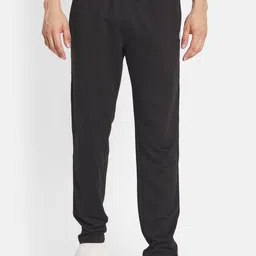 Octave Men Black Solid Pure Cotton Track Pants-image-54