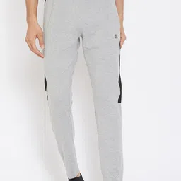 ATHLISIS Men Grey Solid Slim-Fit Pure Cotton Track Pants-picture-16