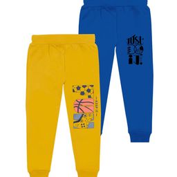 BAESD Boys Pack Of 2 Graphic Printed Cotton Mid Rise Joggers-image-33