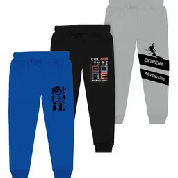 BAESD Boys Pack Of 3 Typography Printed Cotton Joggers-picture-12