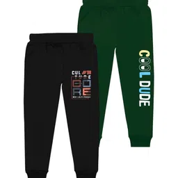 BAESD Boys Pack Of 2 Typography Printed Cotton Mid Rise Joggers-picture-16