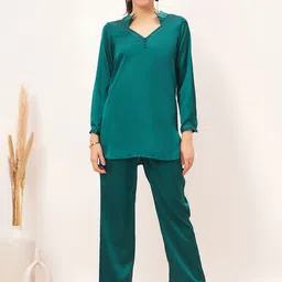 First Resort by Ramola Bachchan Mandarin Collar Tunic & Trouser-53