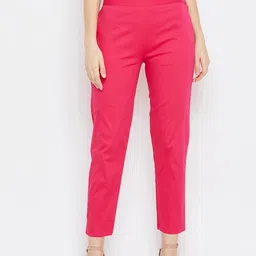 Clora Creation Women Pink Solid Regular Fit Trousers-image-56