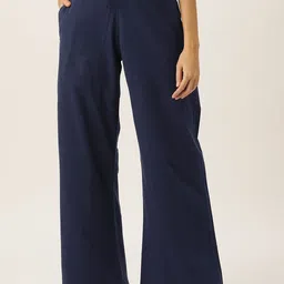 FEMEA Women Wide Leg Cotton Bootcut Track Pants-image-73