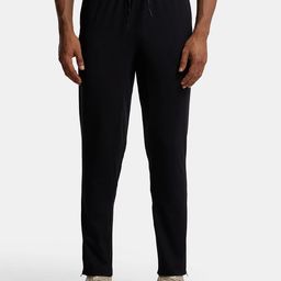 Jockey Men Black Solid Straight Fit Stay-Dry Track Pants-image-15