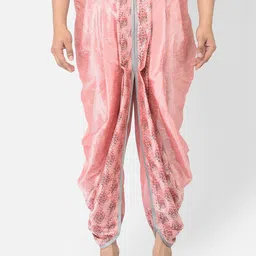 DEYANN Men Peach-Coloured Printed Dhoti Pants-image-27