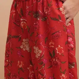 Vishudh Printed Round Neck Kaftan With Pants Co-Ords image 3