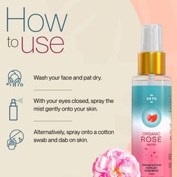 SETU Set Of 2 Organic Rose Water Spray -100ml Each image 4