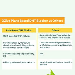 OZiva Plant Based DHT Blocker Capsules with Stinging Nettle Extract - 60 Caps image 2